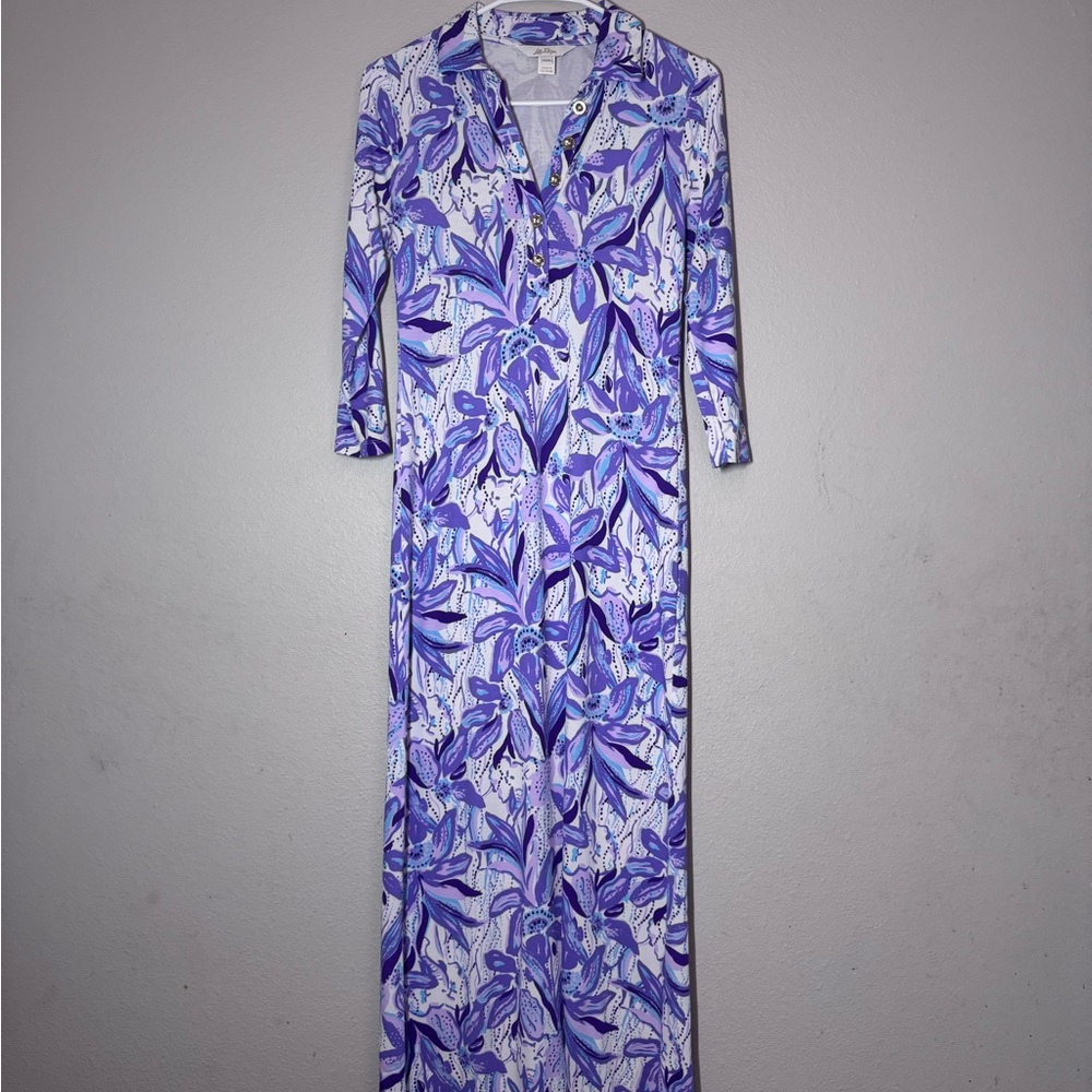 Lilly Pulitzer Berkely Maxi Dress (Tropicalia Purple)